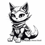 Artistic Abstract Cat Ninja Coloring Pages 4