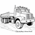 Artistic Abstract Flatbed Truck Coloring Pages 1