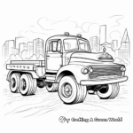Artistic Abstract Flatbed Truck Coloring Pages 2