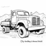 Artistic Abstract Flatbed Truck Coloring Pages 3