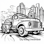 Artistic Abstract Flatbed Truck Coloring Pages 4