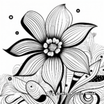 Artistic Abstract Lily Coloring Sheets 1