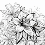 Artistic Abstract Lily Coloring Sheets 4