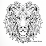 Artistic Abstract Lion Coloring Pages 3