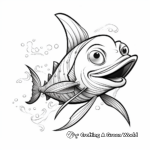 Artistic Abstract Marlin Coloring Pages 1