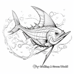 Artistic Abstract Marlin Coloring Pages 2