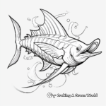 Artistic Abstract Marlin Coloring Pages 3