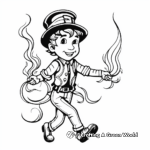Artistic Circus Fire Eater Coloring Pages 1