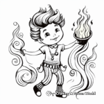 Artistic Circus Fire Eater Coloring Pages 3
