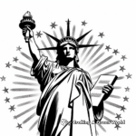 Artistic Interpretation of Statue of Liberty Coloring Pages 2