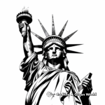 Artistic Interpretation of Statue of Liberty Coloring Pages 3