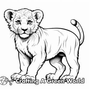 Lion Cub Coloring Pages - Free &amp; Printable!
