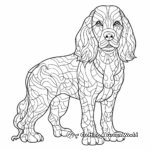 Artistic Modern Cocker Spaniel Coloring Pages for Artists 1