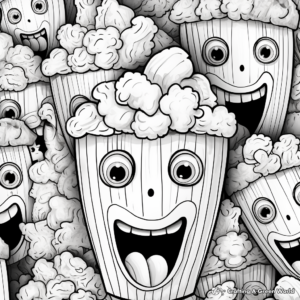 Artistic Popcorn Texture Coloring Pages for Artists 2