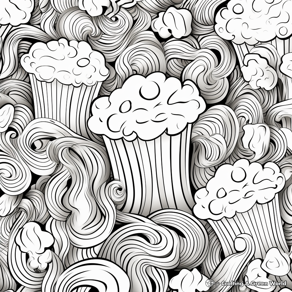 Artistic Popcorn Texture Coloring Pages for Artists 3