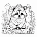 Artistic Raccoon Coloring Pages 3