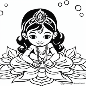 Artistic Rangoli Designs Coloring Pages 4