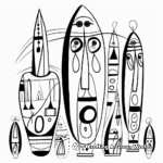Artistically Abstract Squid Coloring Pages 3