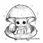 At Home in the Universe: Baby Yoda's Spaceship Coloring Pages 3