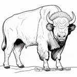 Attractive Wood Bison Coloring Pages 1