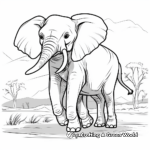 Authentic African Elephant Coloring Pages 1