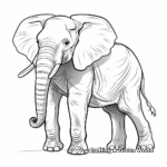 Authentic African Elephant Coloring Pages 2