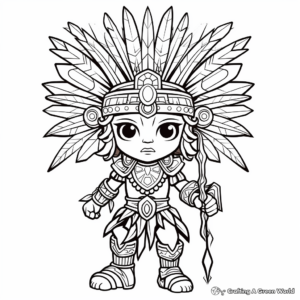 Aztec Gods and Creatures Coloring Pages 2