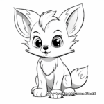 Baby Fox with Animal Friends Coloring Pages 1