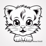 Baby Tiger Face Coloring Pages 1