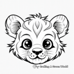 Baby Tiger Face Coloring Pages 3