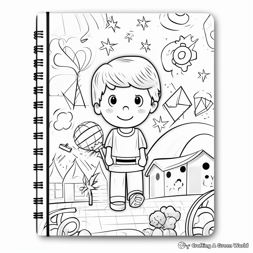 Back-to-School Theme Binder Cover Coloring Pages 4