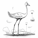 Balancing Act with Flamingo Coloring Pages 1