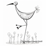 Balancing Act with Flamingo Coloring Pages 4