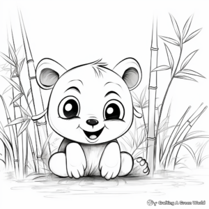 Bamboo Grass Coloring Pages 1