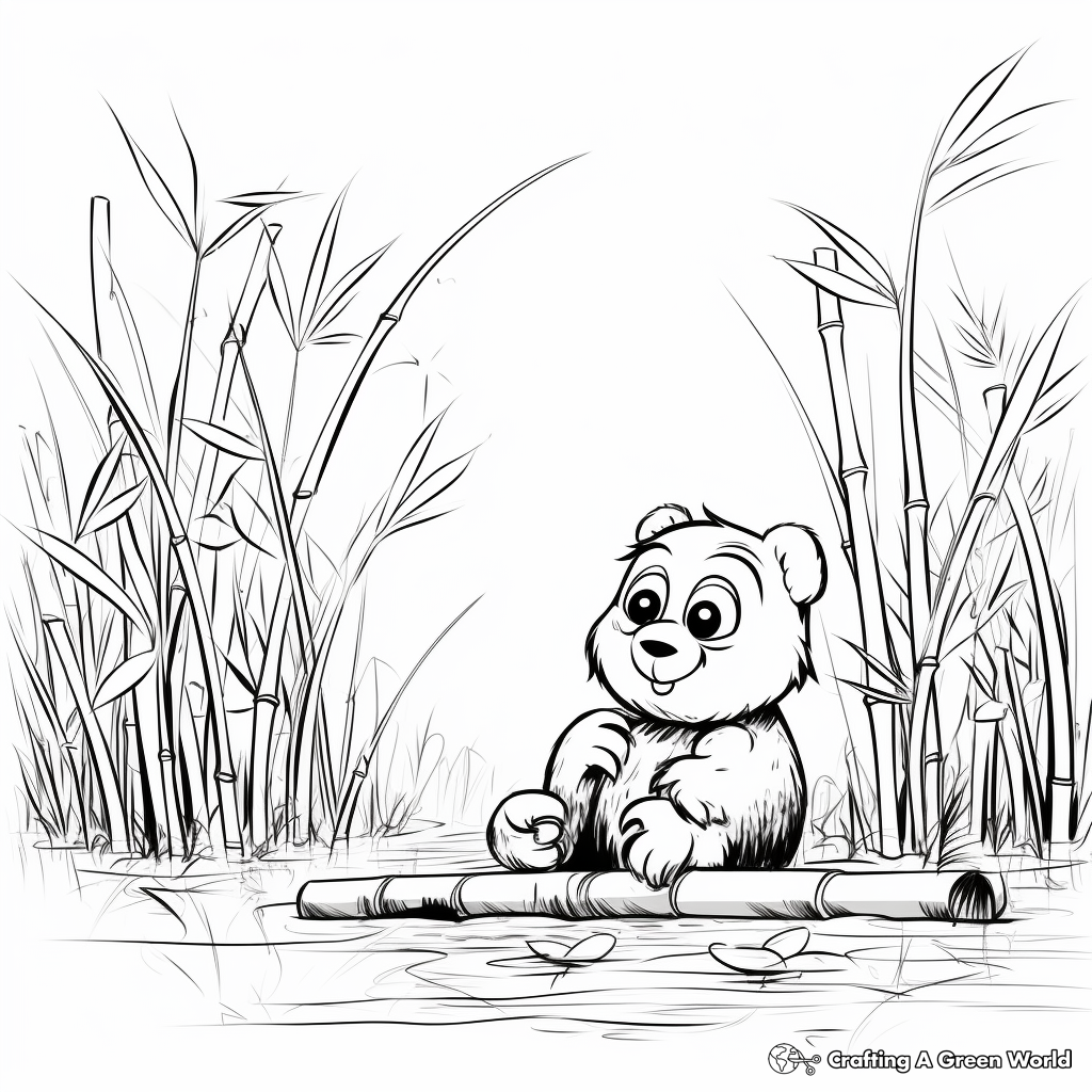 Bamboo Grass Coloring Pages 2