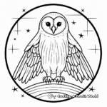 Barn Owl and Full Moon Mystery Coloring Pages 2