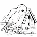 Barn Owl and Mouse Prey Coloring Pages 2