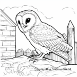 Barn Owl and Mouse Prey Coloring Pages 3