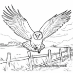 Barn Owl Hunting Action Coloring Pages 3