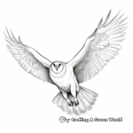Barn Owl in Flight Coloring Pages 3