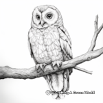Barred Owl: Realistic and Intricate Coloring Pages 1