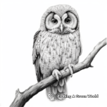 Barred Owl: Realistic and Intricate Coloring Pages 3