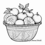 Basket of Lemons Coloring Page 1