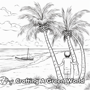 Palm Tree Coloring Pages - Free &amp; Printable!