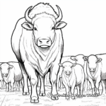 Beautiful Bison Herd Coloring Sheets 4