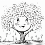 Beautiful Cherry Blossom Trees Coloring Pages 2