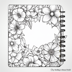 Beautiful Floral Binder Cover Coloring Pages 2