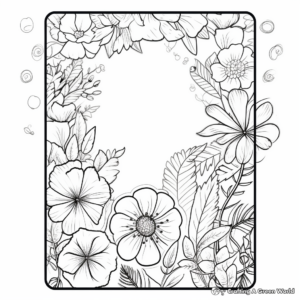 Beautiful Floral Binder Cover Coloring Pages 3