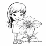 Beautiful Oriental Lily Coloring Pages 1