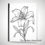 Beautiful Oriental Lily Coloring Pages 3